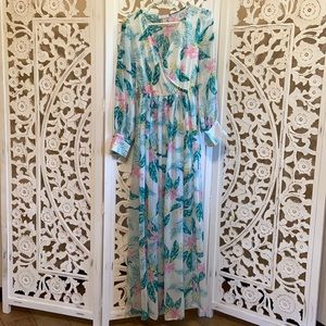 Pink lily maxi dress